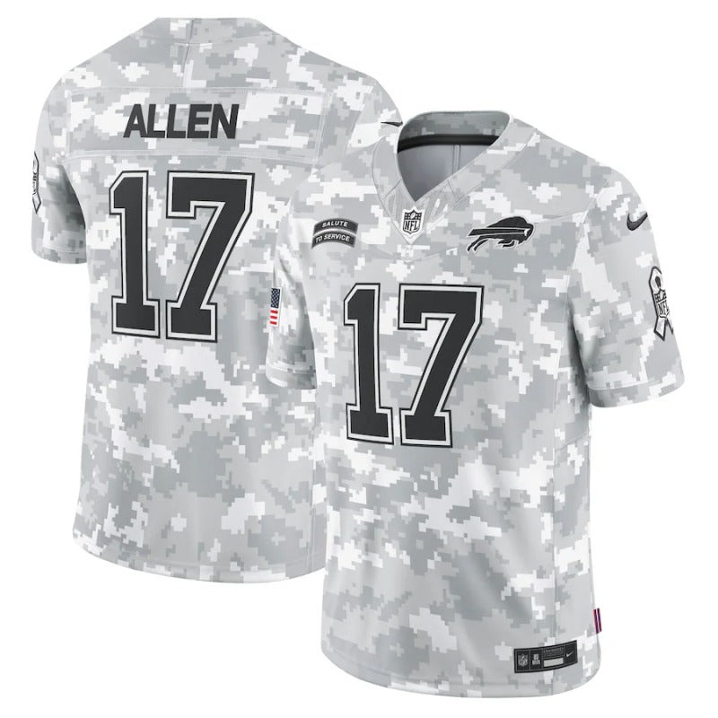 Josh Allen Buffalo Bills Salute To Service 2024 Jersey football jersey product view 1