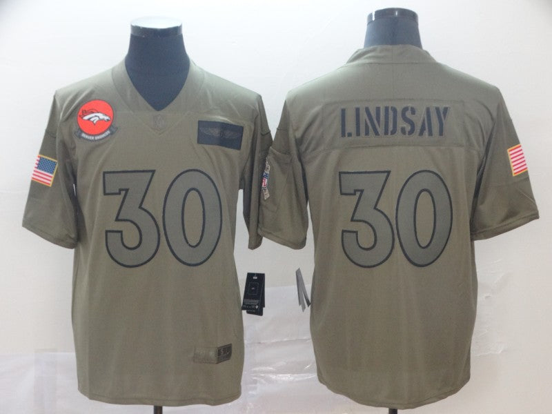 Men's Denver Broncos Phillip Lindsay #30 Brown Jersey1 football jersey product view 1
