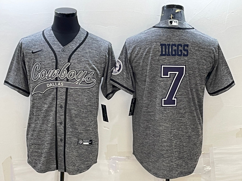 Men's Dallas Cowboys Trevon Diggs #7 Gray Game Jersey1 Joint Edition football jersey product view 1