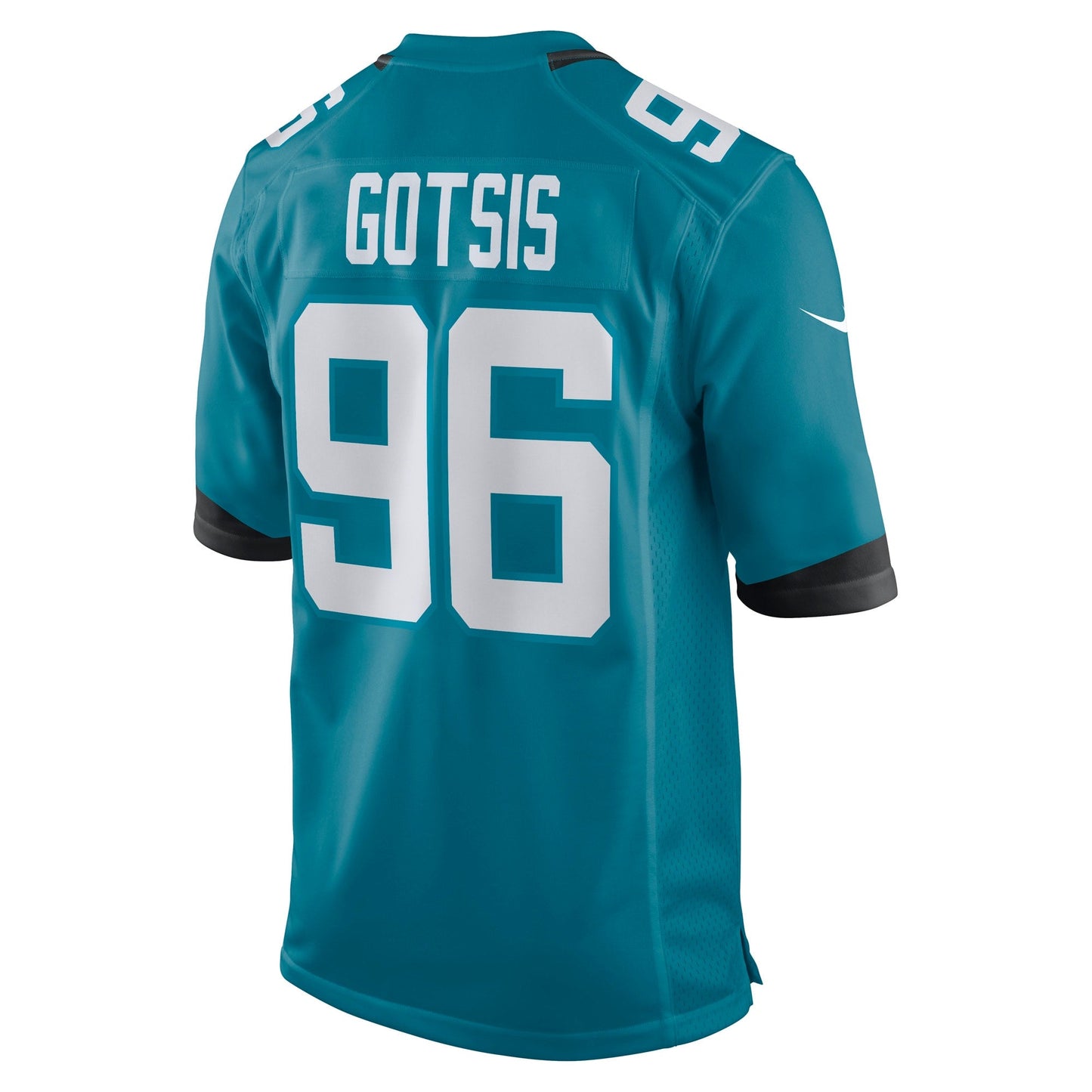 Adam Gotsis Jacksonville Jaguars Nike Game Jersey - Teal football jersey product view 3