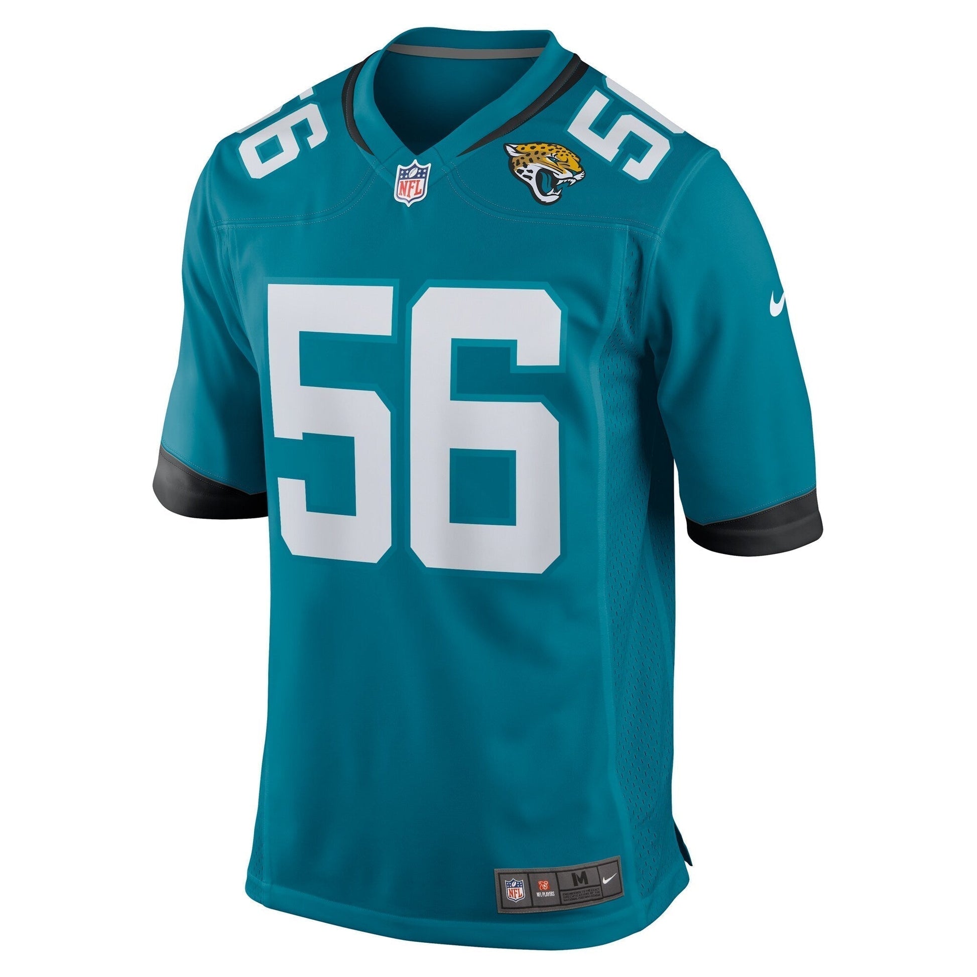 Yasir Abdullah Jacksonville Jaguars Nike Team Game Jersey - Teal football jersey product view 2
