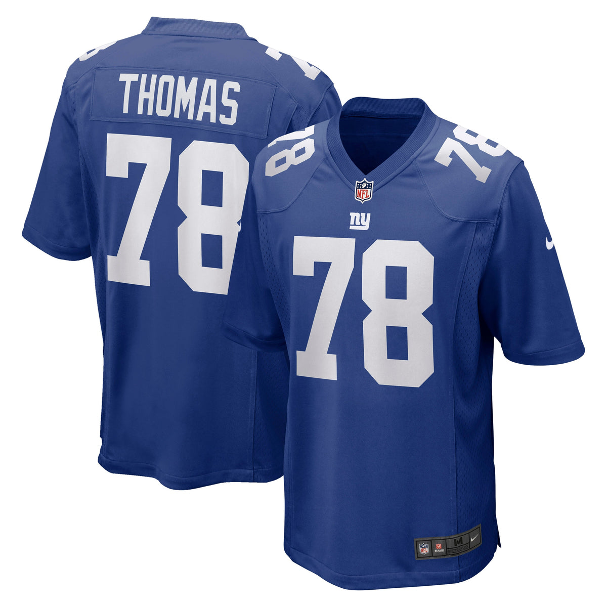 Andrew Thomas New York Giants Nike Game Jersey - Royal football jersey product view 1