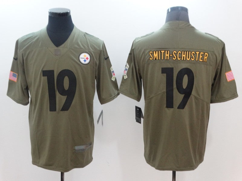 Men's Pittsburgh Steelers JuJu Smith-Schuster #19 Brown Alternate Game Jersey1 football jersey product view 1