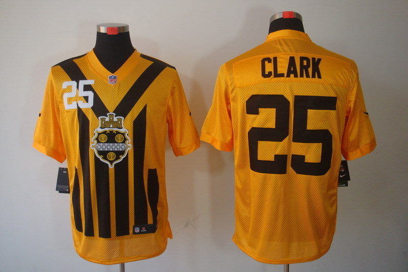 Men's Pittsburgh Steelers Ryan Clark #25 Gold Game Jersey1 football jersey product view 1