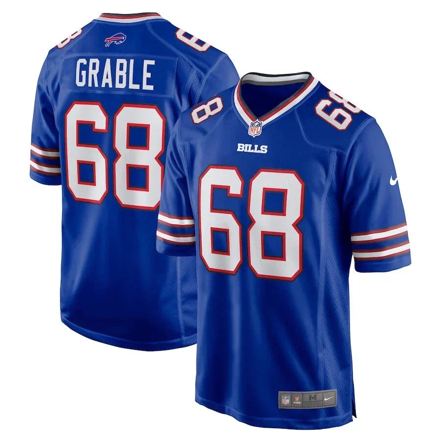 Buffalo Bills Tylan Grable #68 Nike Men's Royal Blue Official NFL Game Jersey football jersey product view 1