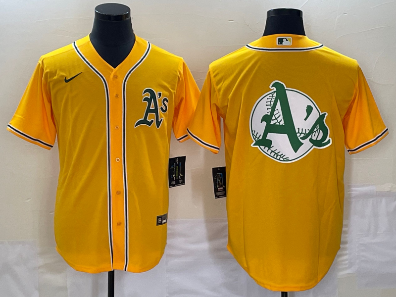Men's Oakland Athletics Gold Alternate Replica Team Jersey1 baseball jersey product view 1