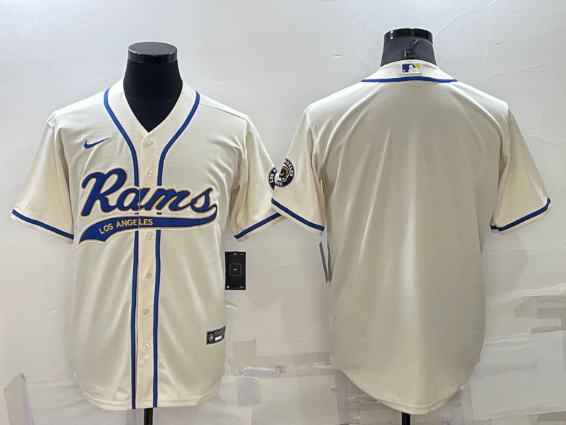 Men's Los Angeles Rams Bone Blank Jersey1 football jersey product view 1