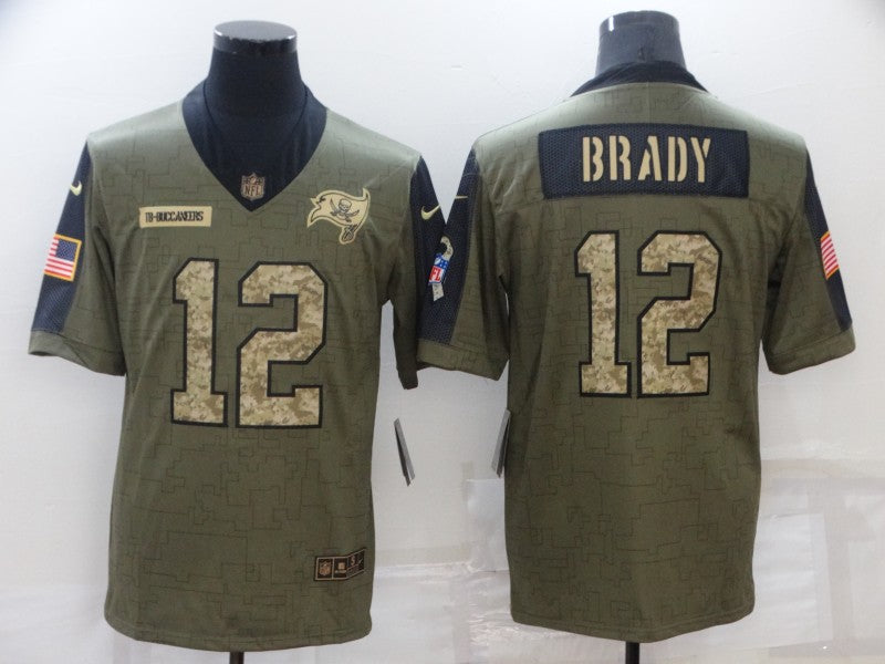 Men's Tampa Bay Buccaneers Tom Brady #12 Brown Game Jersey1 football jersey product view 1