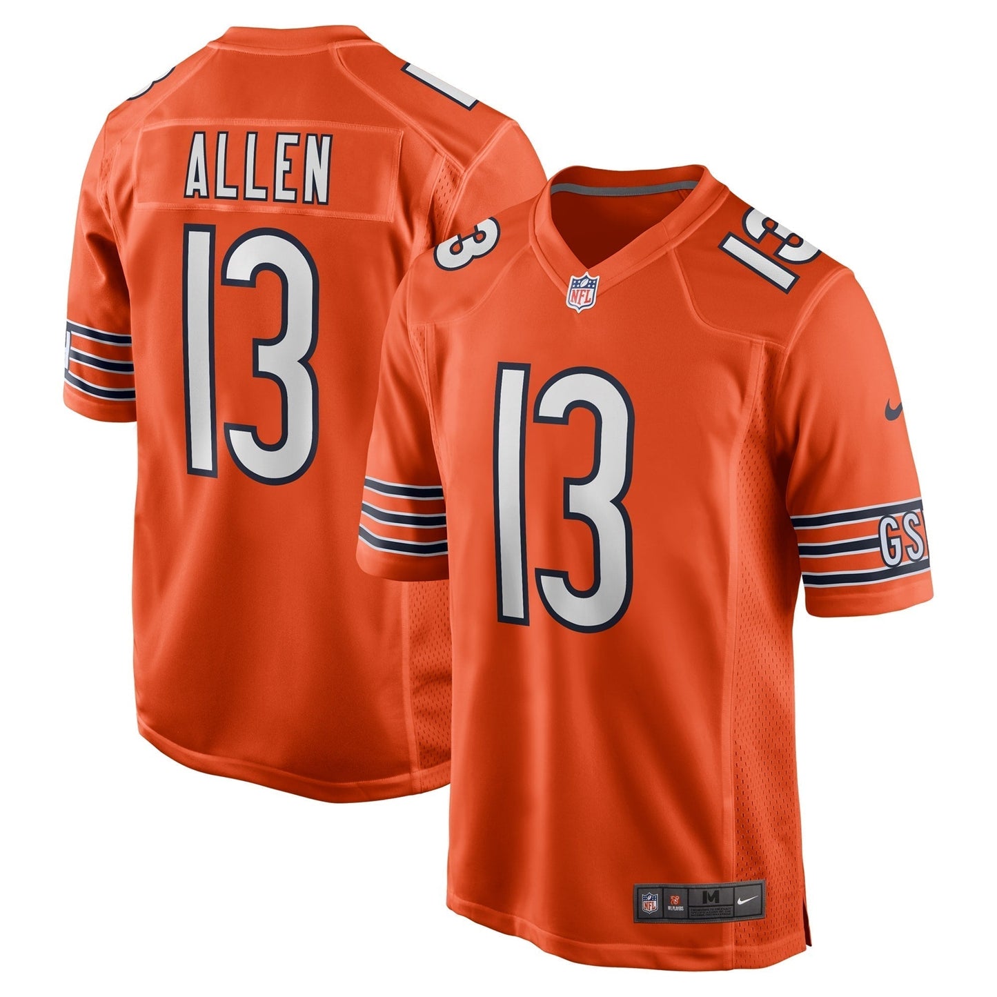 Keenan Allen Chicago Bears Nike Alternate Game Jersey - Orange football jersey product view 1
