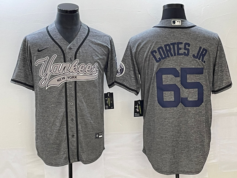 Men's New York Yankees Nestor Cortes Jr. #65 Gray Game Jersey1 Joint Edition baseball jersey product view 1
