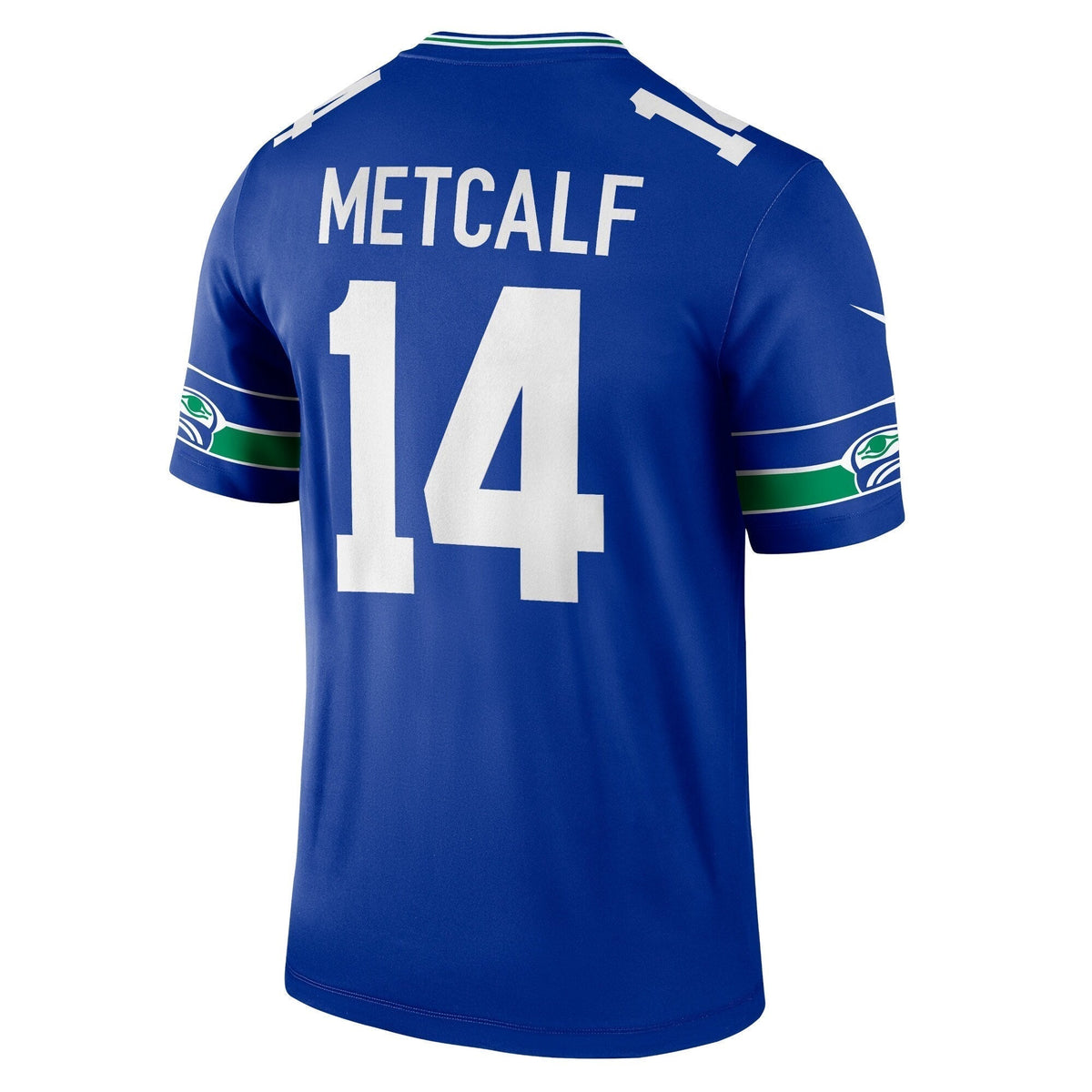 DK Metcalf Seattle Seahawks Nike Throwback Legend Jersey - Royal football jersey product view 3