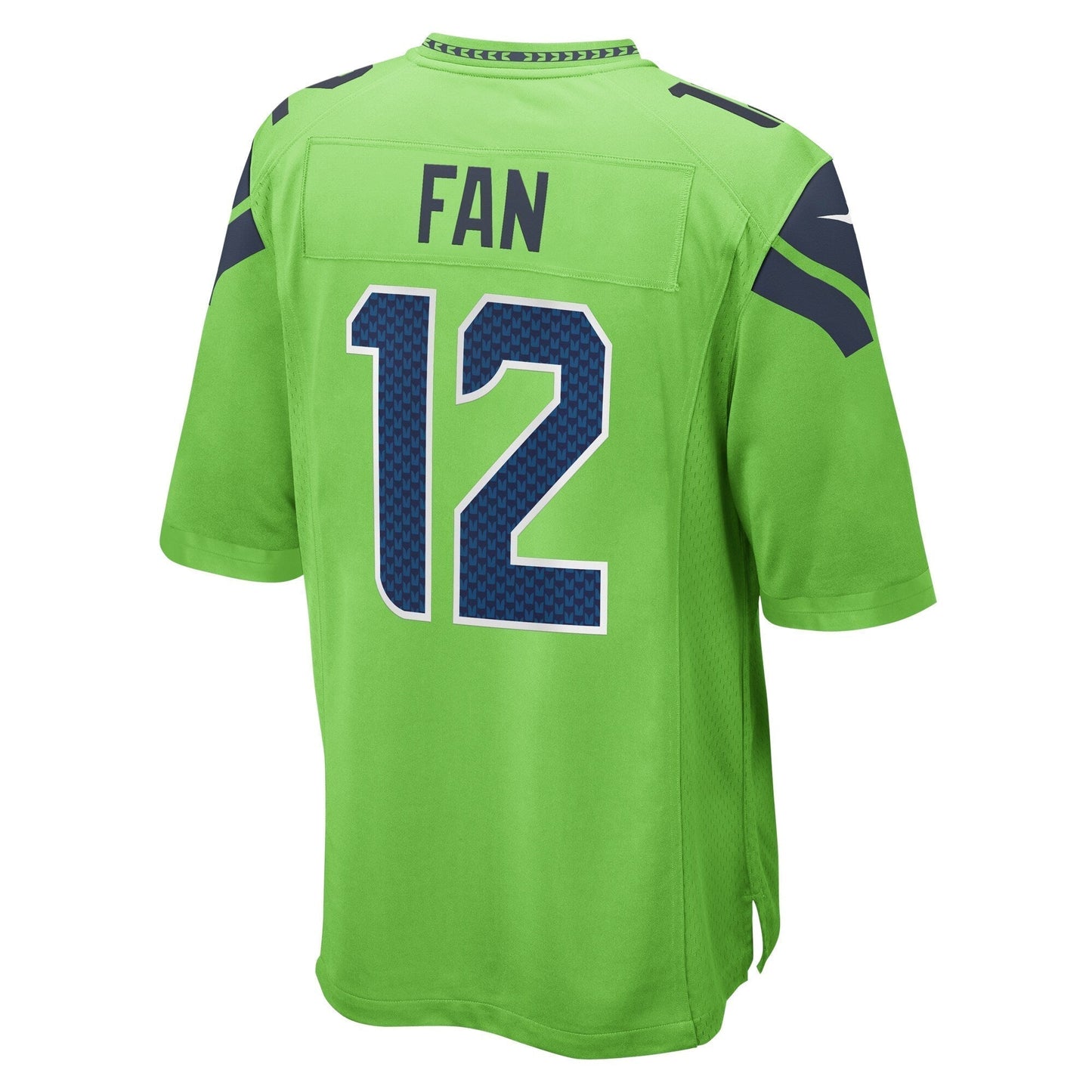 12s Seattle Seahawks Nike Game Jersey - Neon Green football jersey product view 3