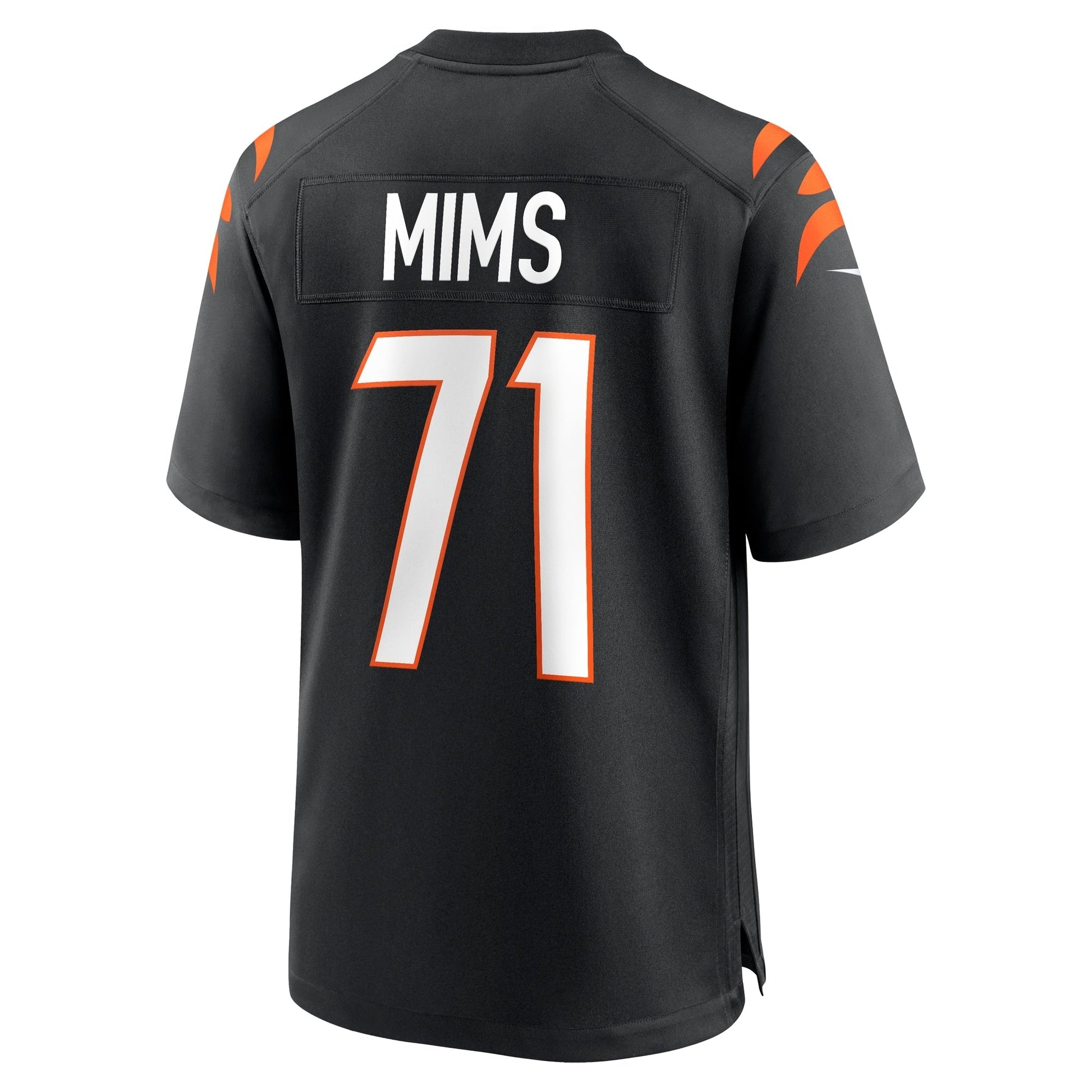 Amarius Mims Cincinnati Bengals Nike Game Jersey - Black football jersey product view 3