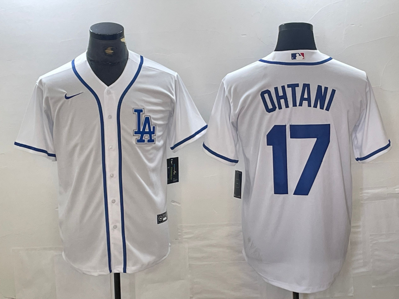 Men's Los Angeles Dodgers Shohei Ohtani #17 White Alternate Limited Player Jersey1 baseball jersey product view 1