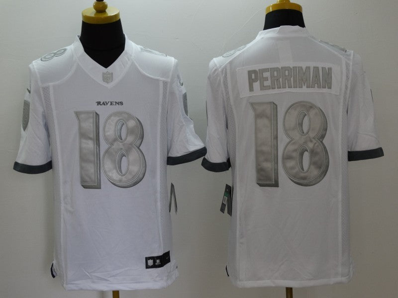 Men's Baltimore Ravens Rashad Perriman #18 White Game Jersey1 football jersey product view 1