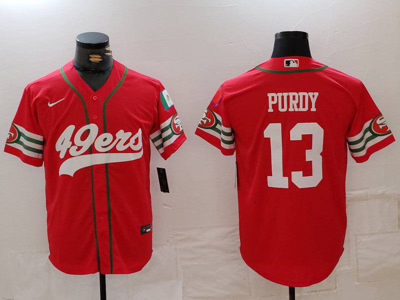Men's San Francisco 49ers Brock Purdy #13 Scarlet Player Game Jersey1 football jersey product view 1