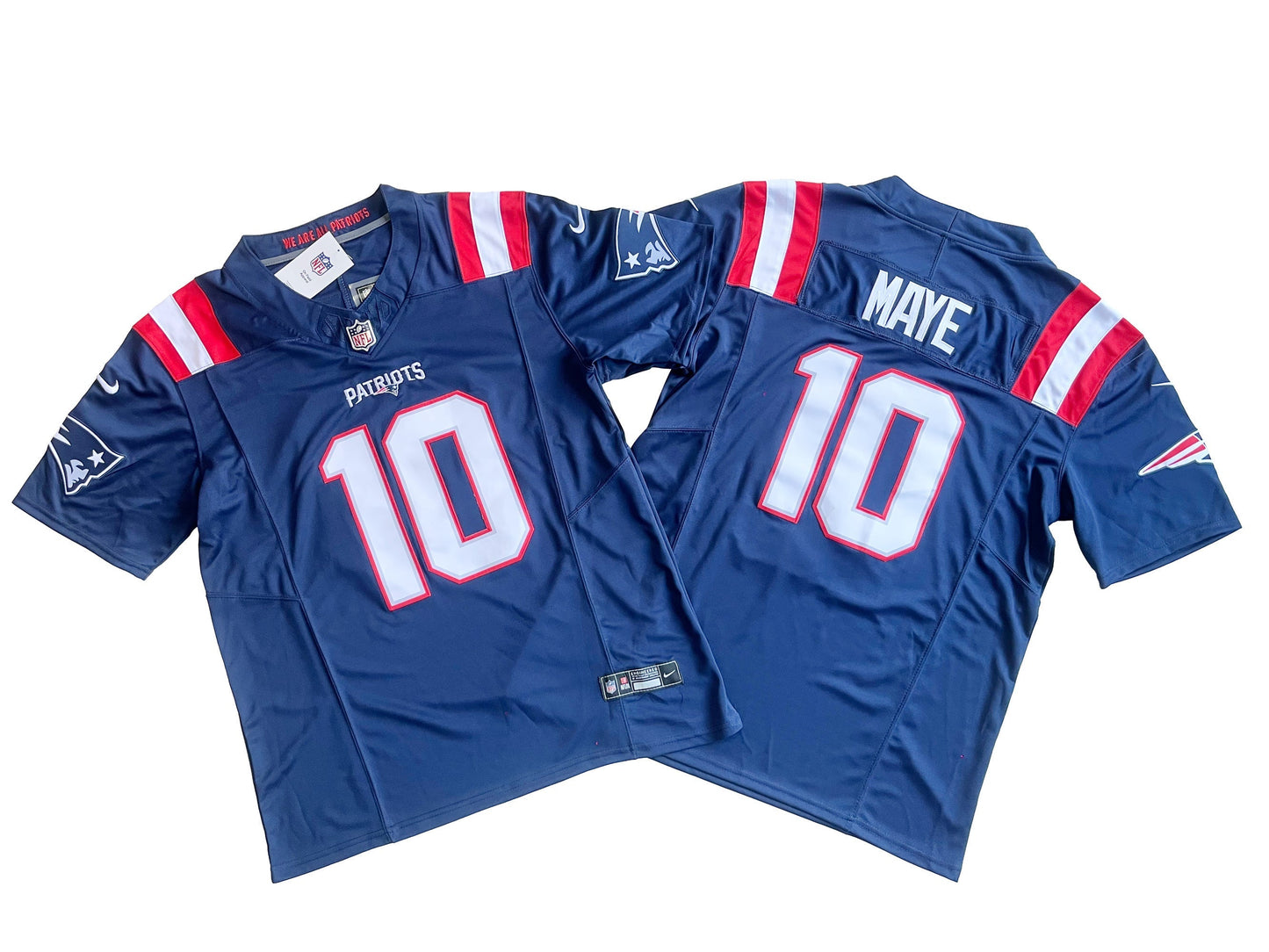 New England Patriots 10# Mac Jones Nike Vapor F.U.S.E. Limited Jersey football jersey product view 1