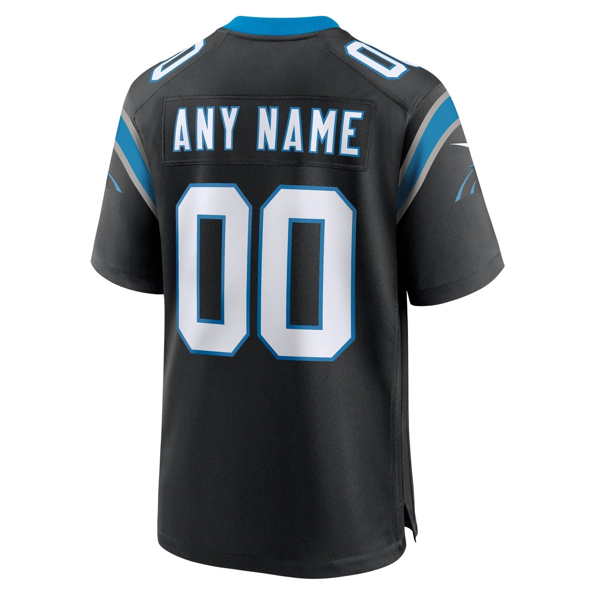 Carolina Panthers Nike Custom Game Jersey - Black football jersey product view 3