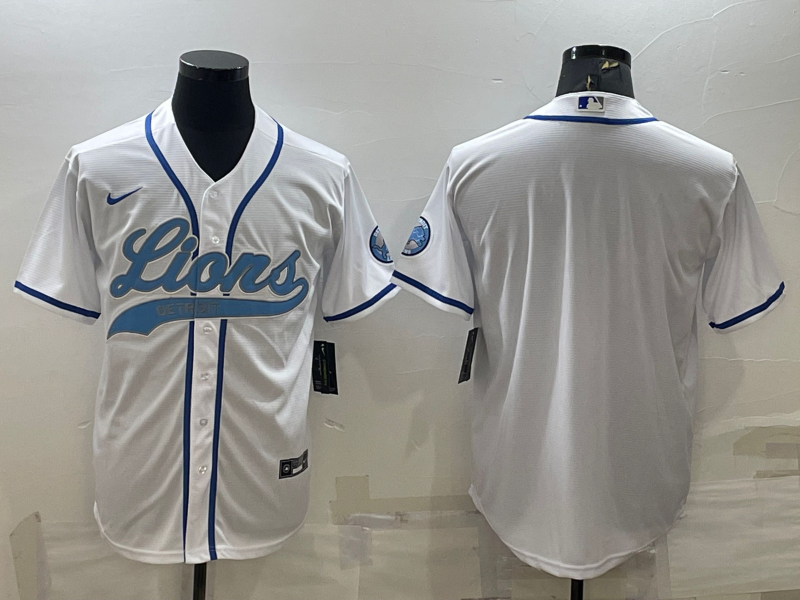 Men's Detroit Lions White Blank Jersey1 football jersey product view 1