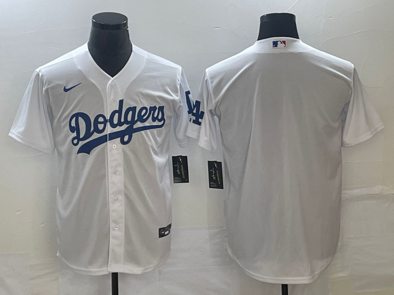 Men's Los Angeles Dodgers White Home Replica Blank Jersey1 baseball jersey product view 1