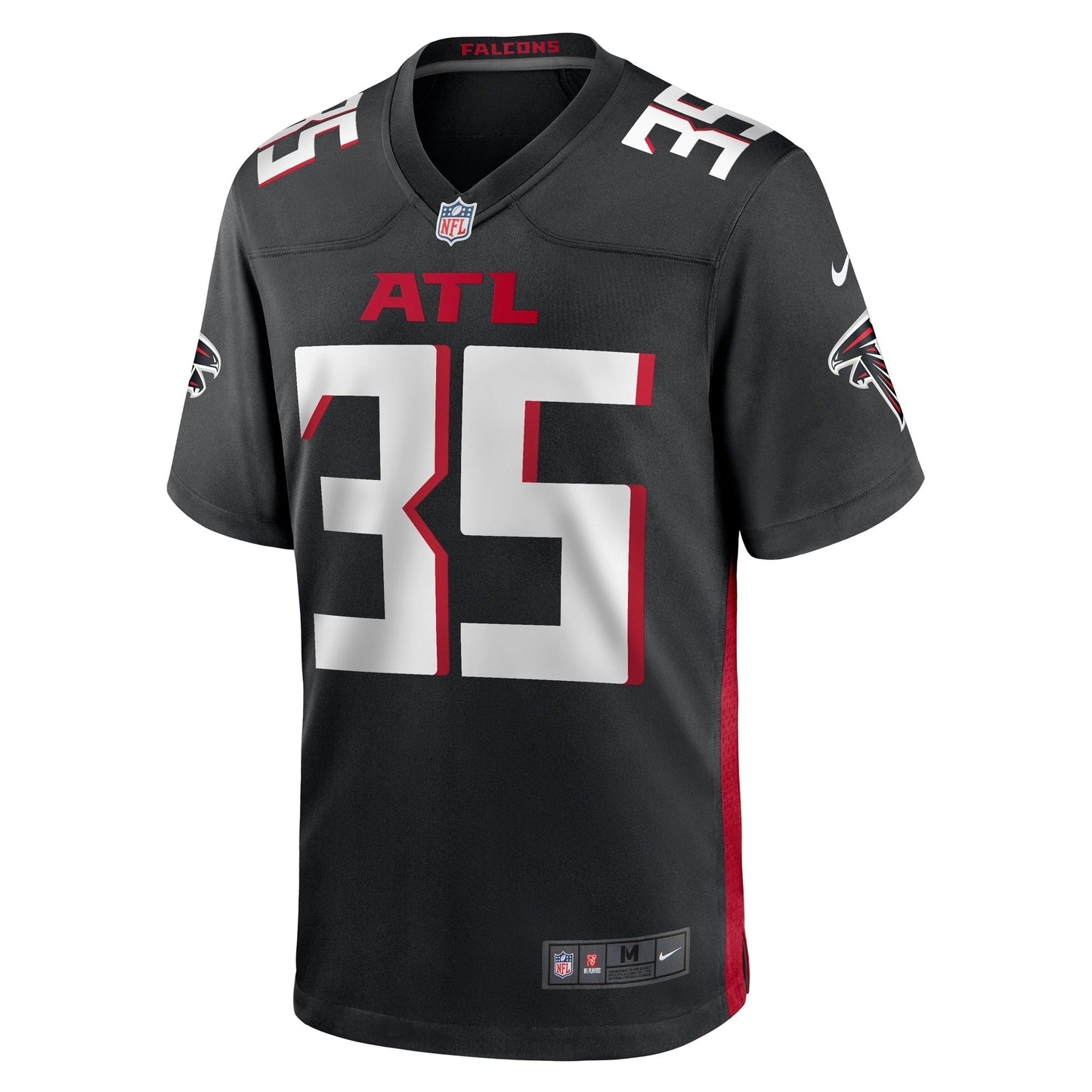Natrone Brooks Atlanta Falcons Nike Team Game Jersey - Black football jersey product view 2