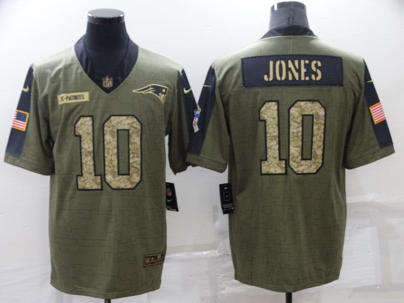 Men's New England Patriots Mac Jones #10 Brown Player Game Jersey1 football jersey product view 1
