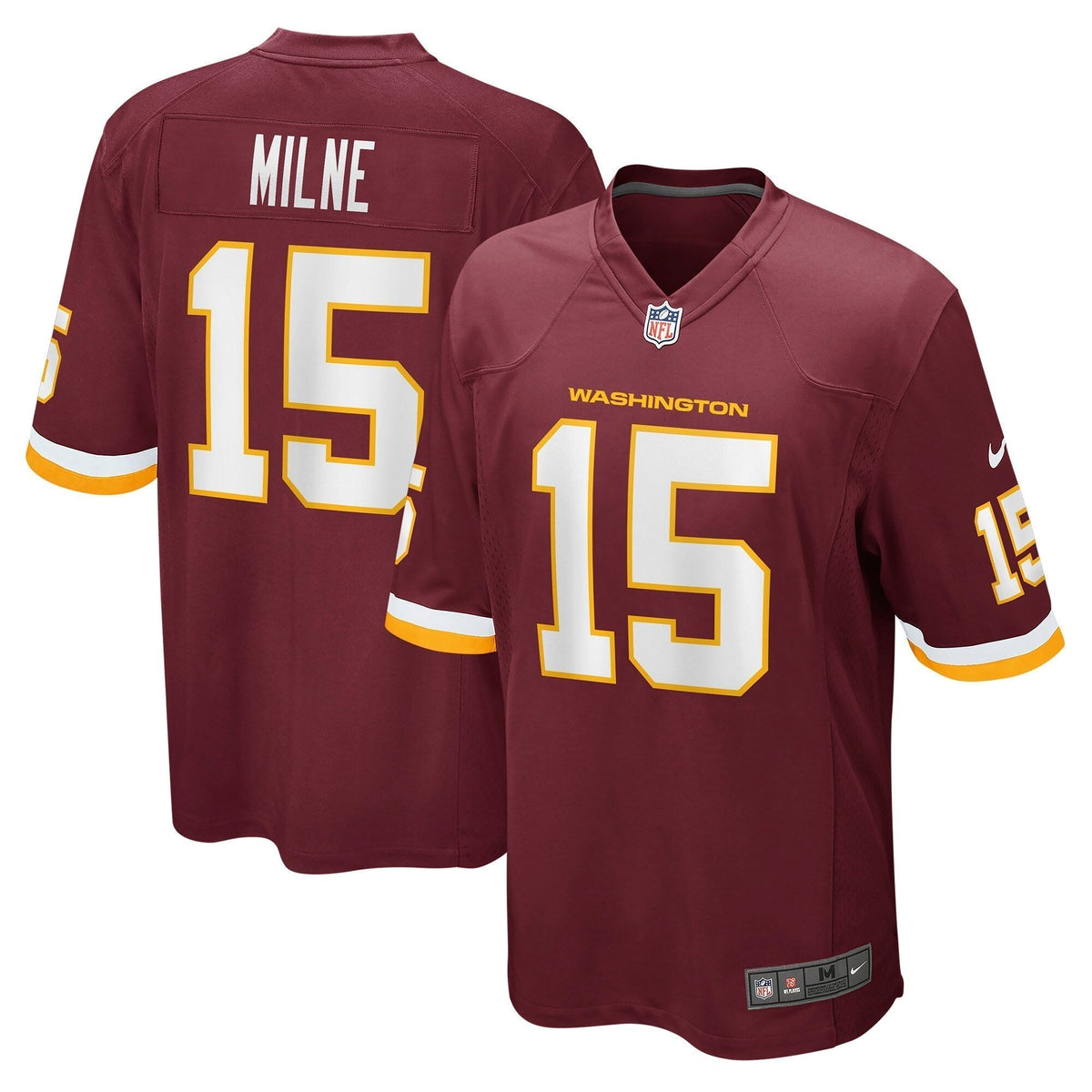 Dax Milne Washington Football Team Nike Game Jersey - Burgundy football jersey product view 1