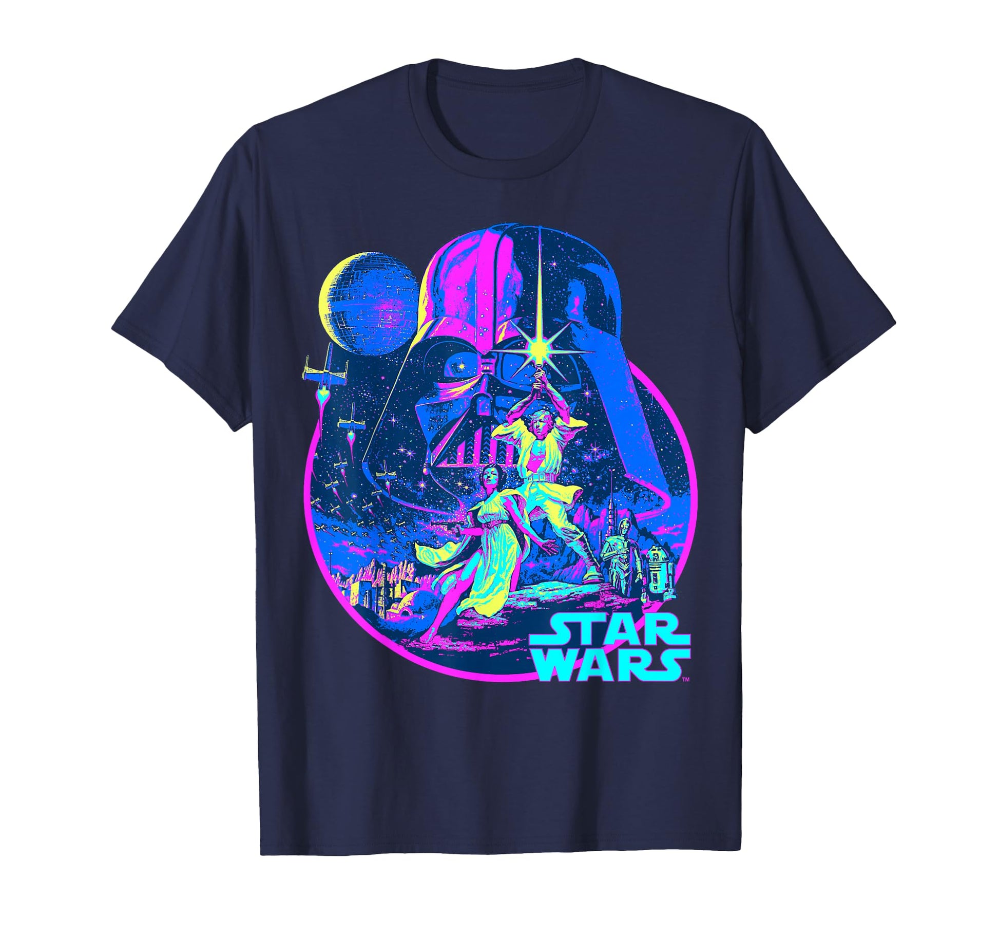 Sci-Fi Epic Fan Shirt  Classic Bright Neon Poster Art Tee - T-Shirt, Sweatshirt, Hoodie