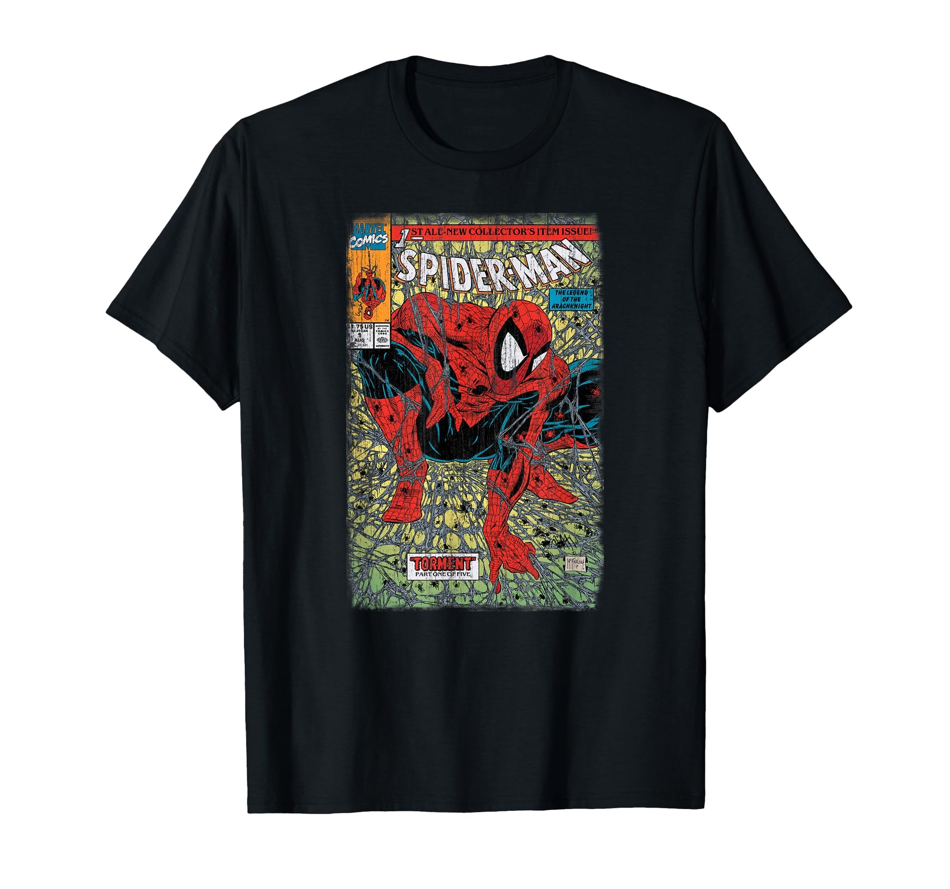 Superhero Supporter Apparel  Classic Web Hero Distressed Tee - T-Shirt, Sweatshirt, Hoodie