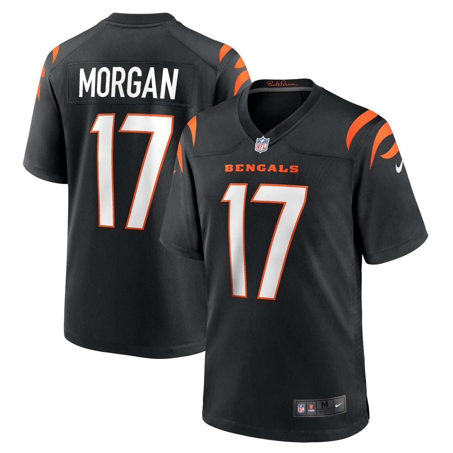 Stanley Morgan Cincinnati Bengals Nike Game Jersey - Black football jersey product view 1