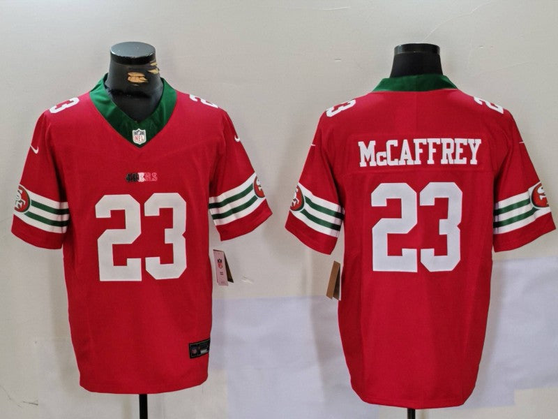Men's San Francisco 49ers Christian McCaffrey #23 Scarlet Vapor F.U.S.E. Limited Jersey1 football jersey product view 1