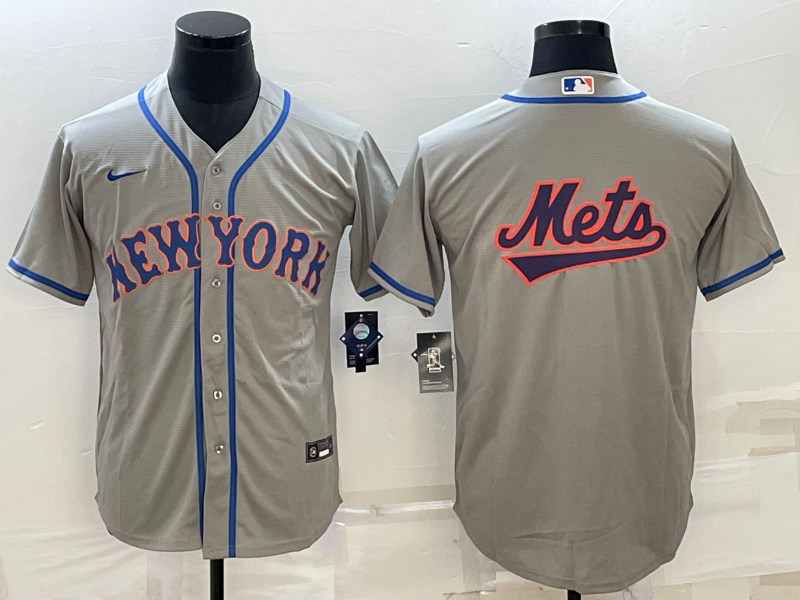 Men's New York Mets Gray Road Authentic Team Jersey1 baseball jersey product view 1