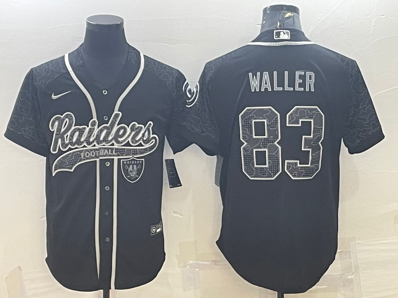 Men's Las Vegas Raiders Darren Waller #83 Black RFLCTV Limited Jersey1 Joint Edition football jersey product view 1
