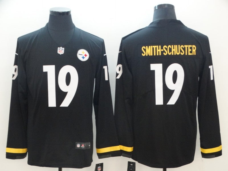 Men's Pittsburgh Steelers #19 JuJu Smith-Schuster Black Authentic Game Jersey1 football jersey product view 1
