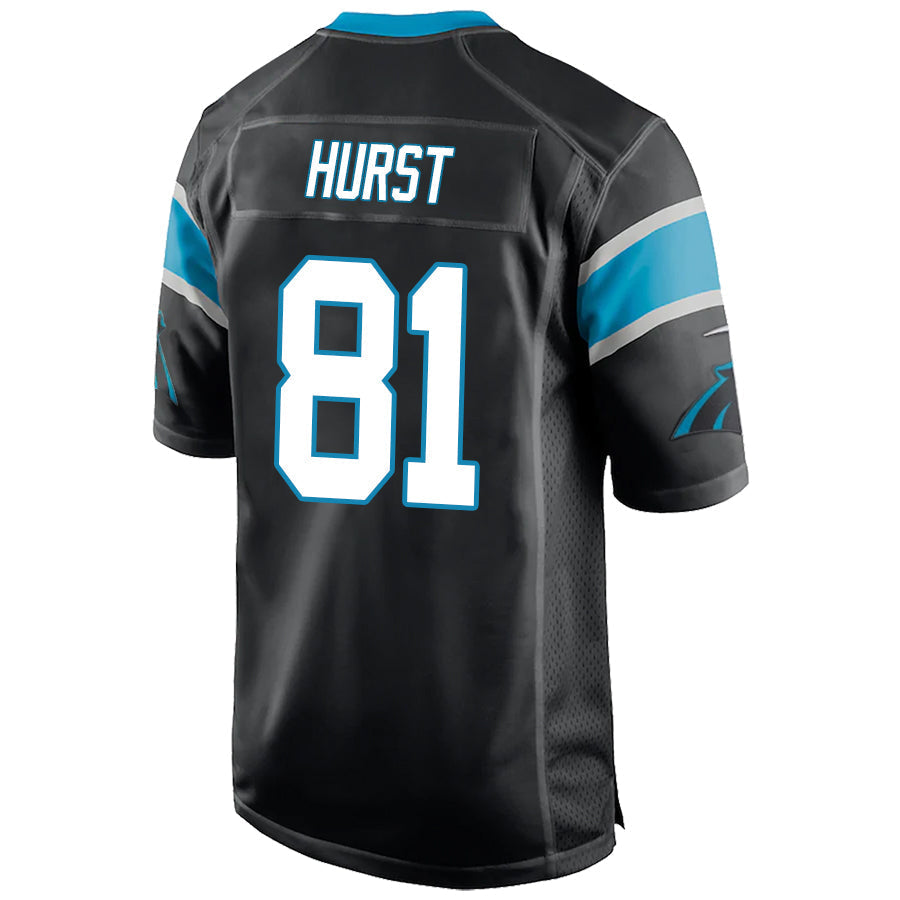 C.Panthers #81 Hayden Hurst Black Stitched Player Game Football Jerseys football jersey product view 1