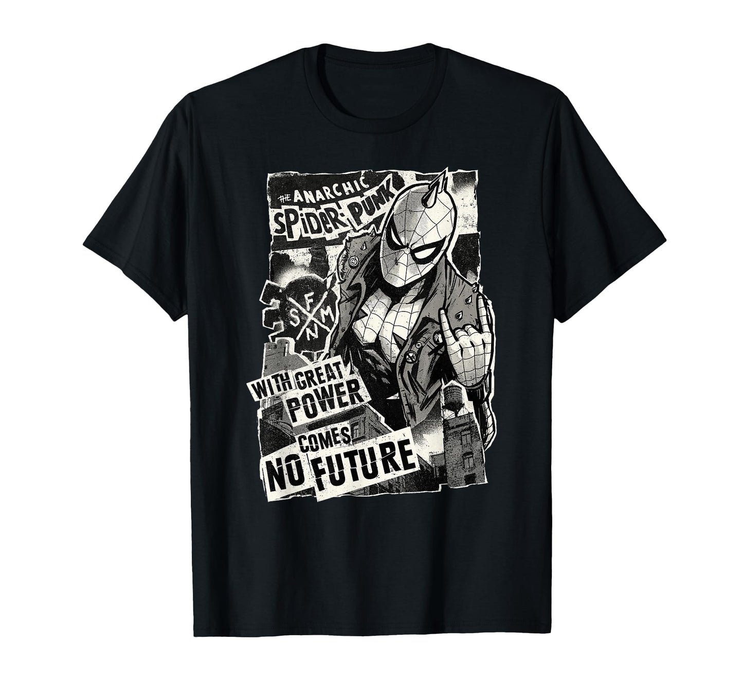 Punk Hero Fan Apparel  Anarchic Web Slinger Graphic Tee - T-Shirt, Sweatshirt, Hoodie