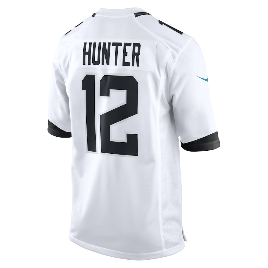 Jacksonville Jaguars Travis Hunter Nike White 2025 NFL Draft First Round Pick Game Player Jersey football jersey product view 2
