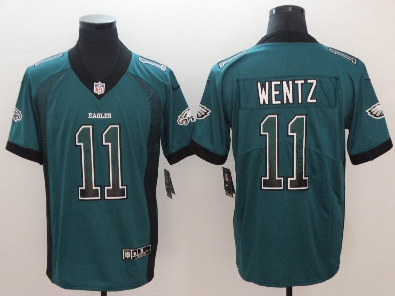 Men's Philadelphia Eagles Carson Wentz #11 Midnight Green Game Player Jersey1 football jersey product view 1