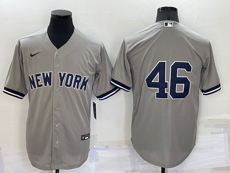 Men's New York Yankees Andy Pettitte #46 Gray Replica Player Name Jersey1 baseball jersey product view 1