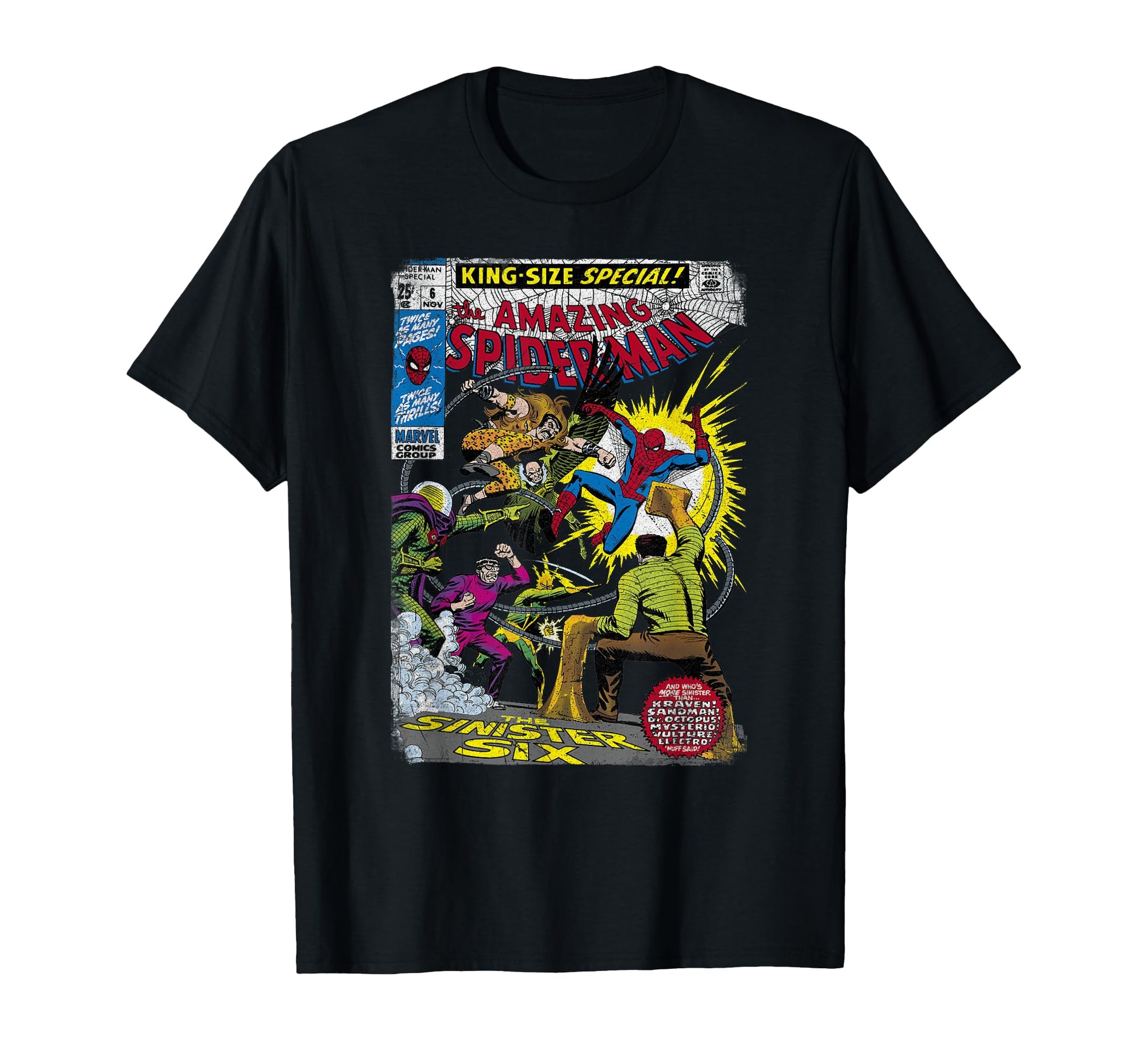 Comic Villain Fan Shirt  Sinister Six Cover Graphic Tee - T-Shirt, Sweatshirt, Hoodie