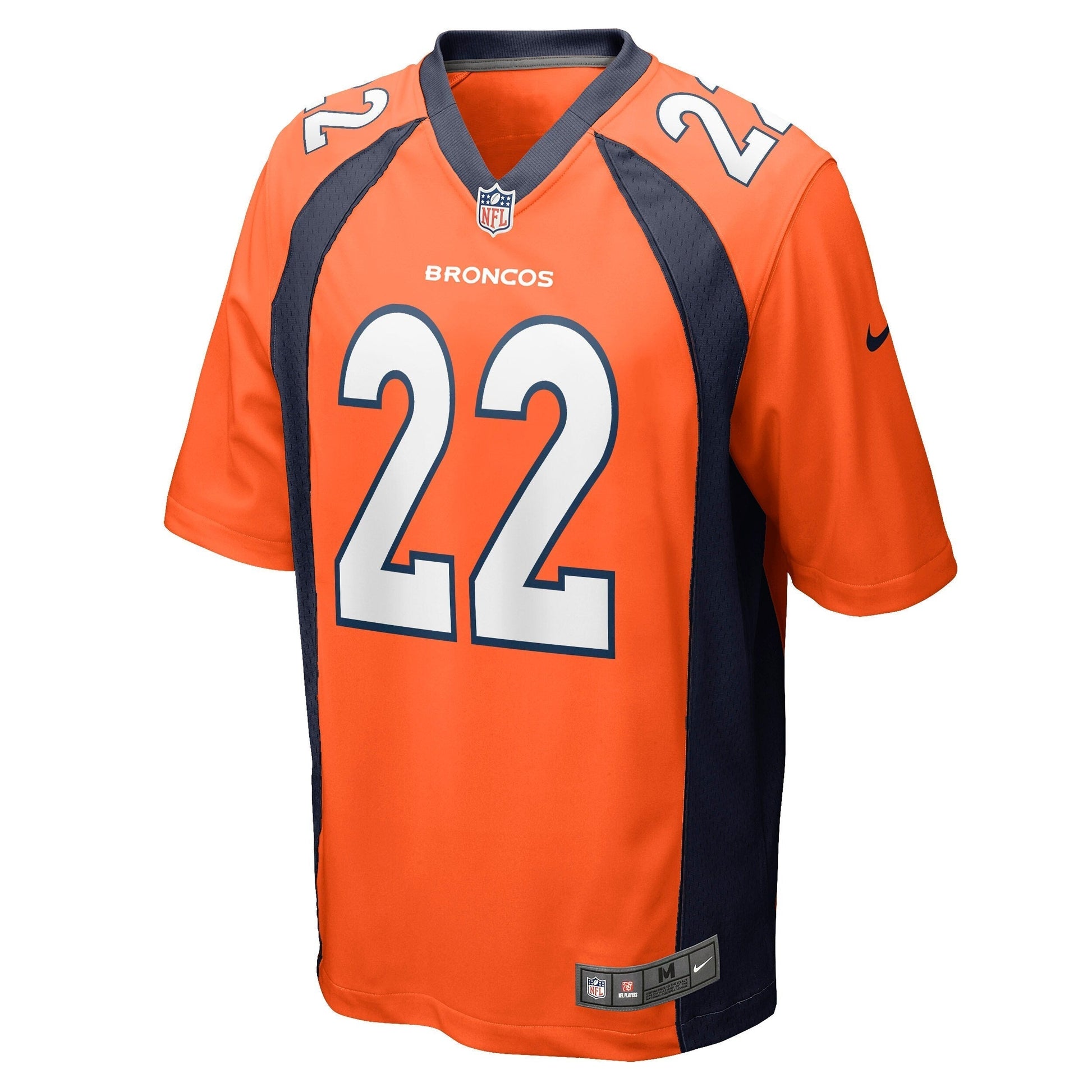 Kareem Jackson Denver Broncos Nike Game Jersey - Orange football jersey product view 2