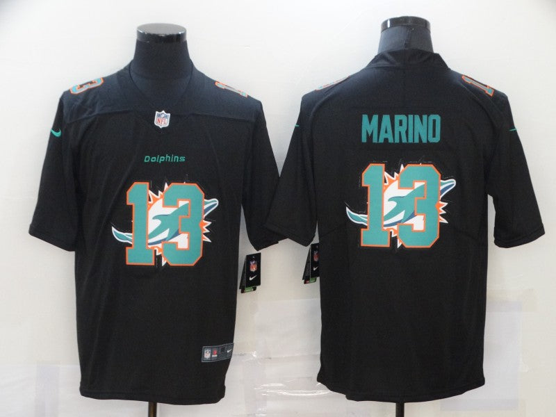 Men's Miami Dolphins #13 Dan Marino Black Alternate Player Game Jersey1 football jersey product view 1