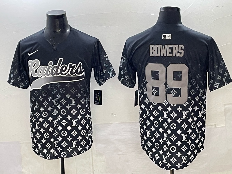 Men's Las Vegas Raiders Brock Bowers #89 Black Game Player Jersey football jersey product view 1