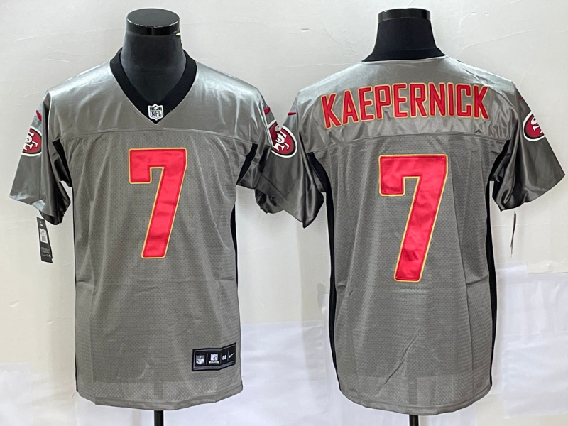 Men's San Francisco 49ers Colin Kaepernick #7 Grey Player Jersey1 football jersey product view 1