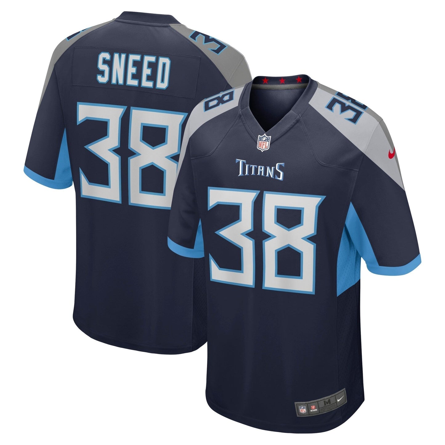 L'Jarius Sneed Tennessee Titans Nike Team Game Jersey - Navy football jersey product view 1