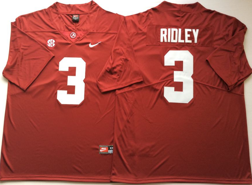 Men's Alabama Crimson Tide Calvin Ridley #3 Crimson Player Game Jersey sports jersey product view 1