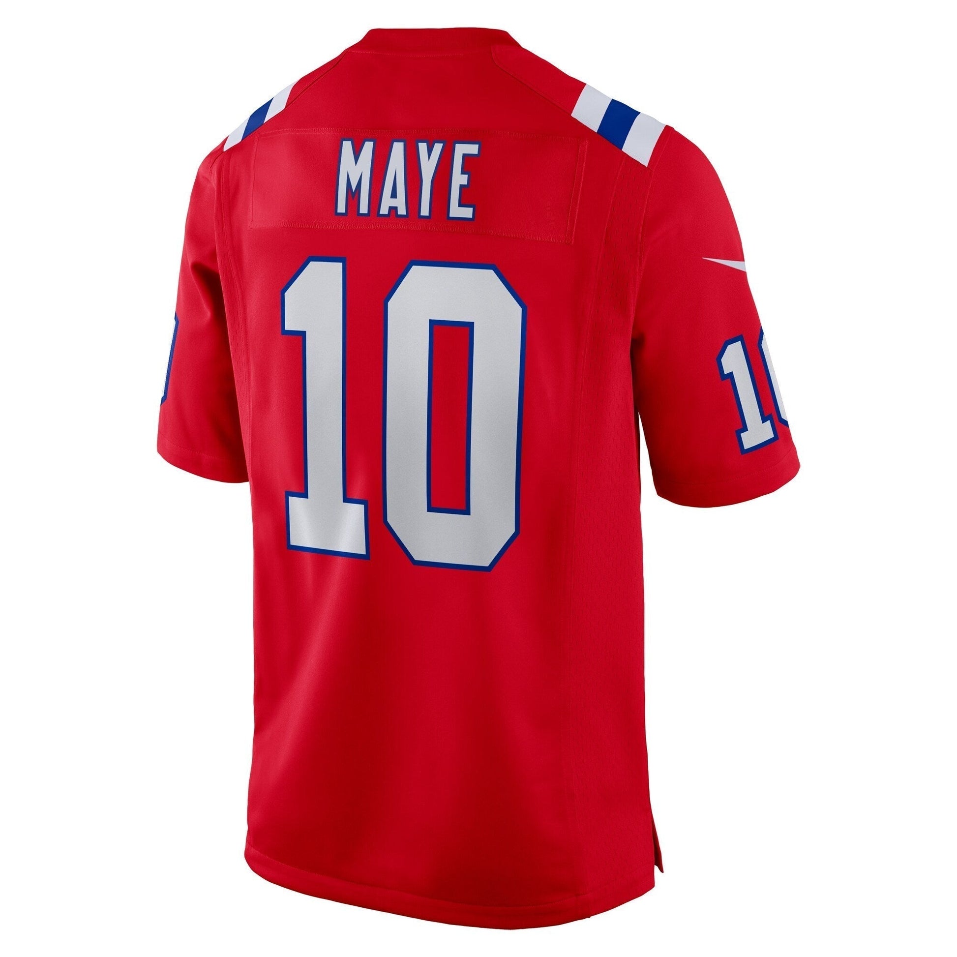 Drake Maye New England Patriots Nike Game Jersey - Red football jersey product view 3