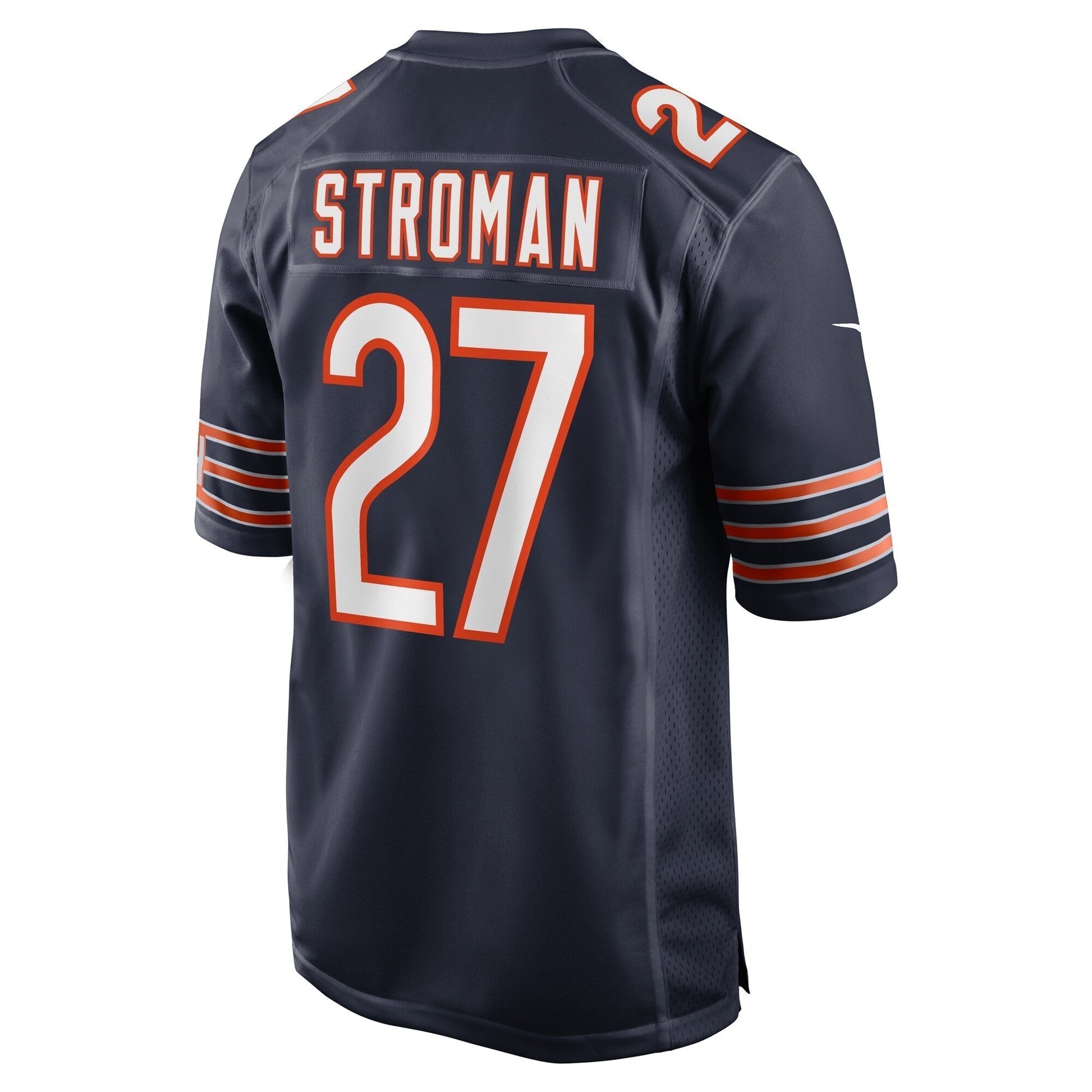 Greg Stroman Chicago Bears Nike Team Game Jersey - Navy football jersey product view 3