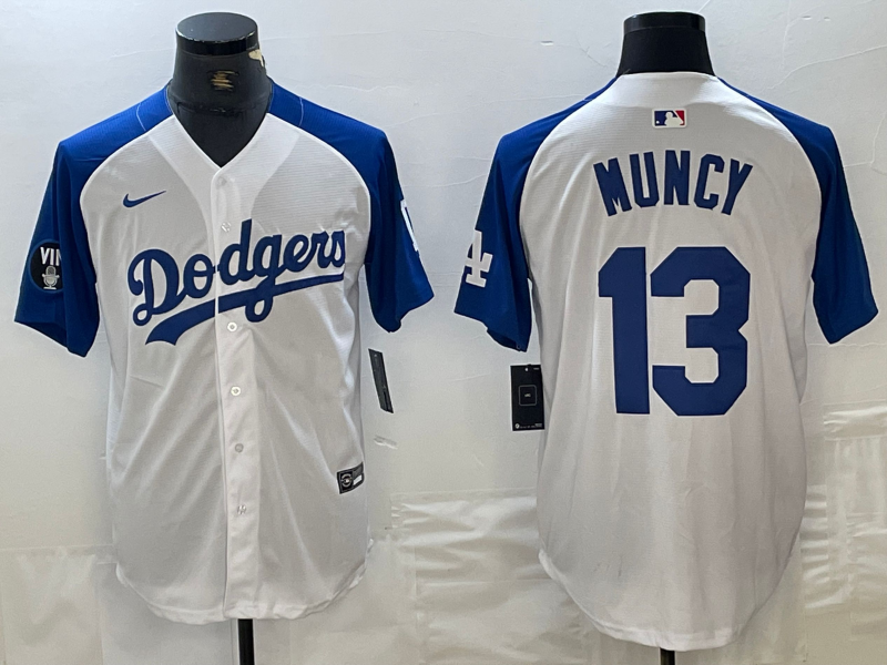 Men's Los Angeles Dodgers Max Muncy #13 White Limited Jersey1 baseball jersey product view 1