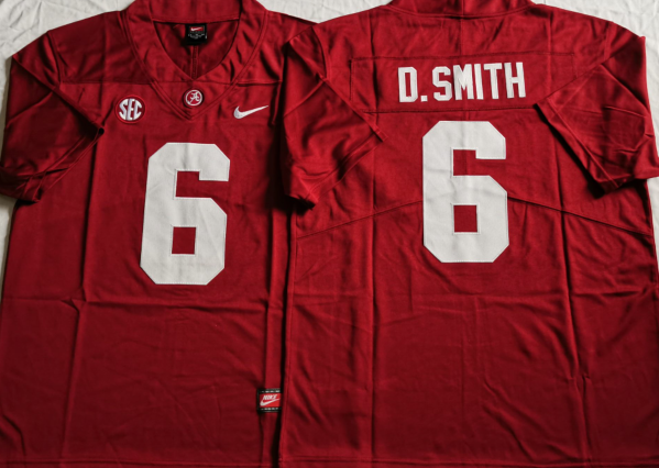 Men's Alabama Crimson Tide Devonta Smith #6 Crimson Player Game Jersey sports jersey product view 1